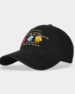 刺繍入りフラワーベースボールキャップ