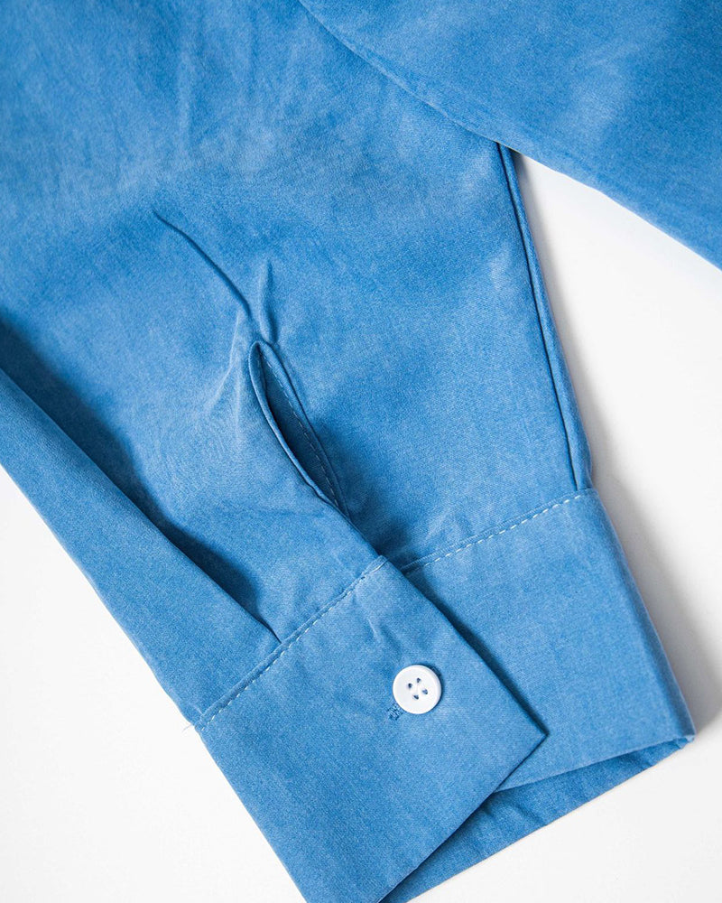 자수 긴팔 셔츠