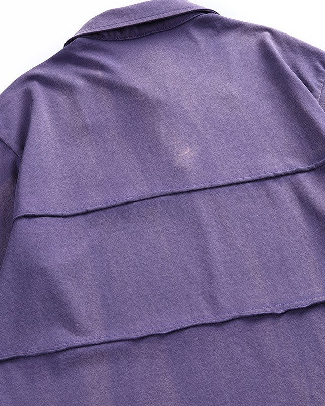 Stitched washed polo short sleeves