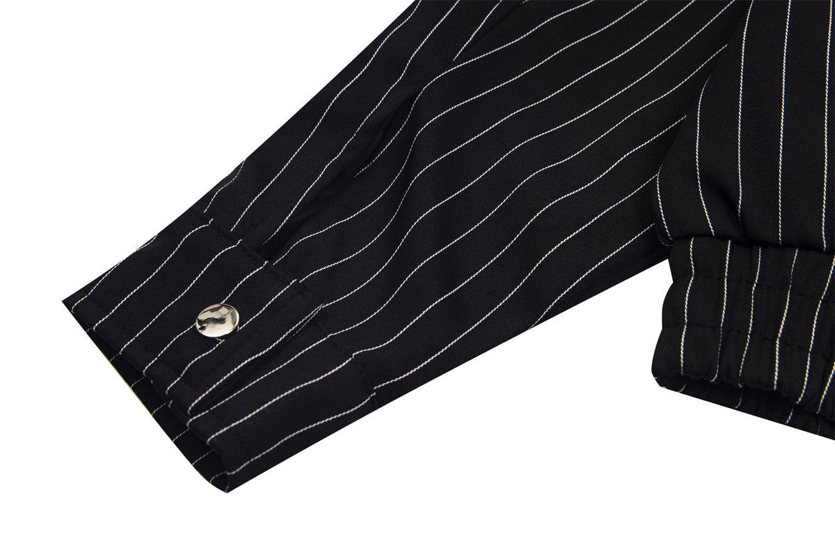 Retro sports contrast striped jacket