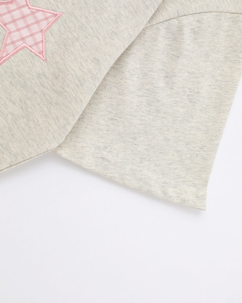 패치워크 별 반팔 티셔츠