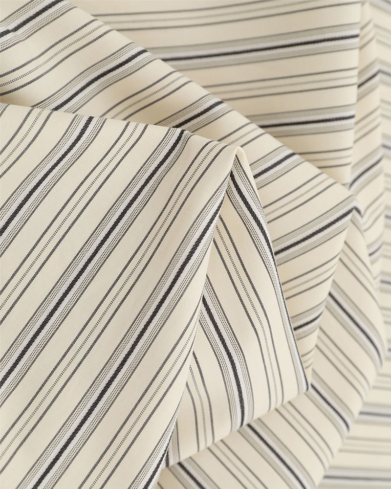 레트로 세로줄무늬 반팔셔츠