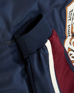 Embroidered stand-up collar coat