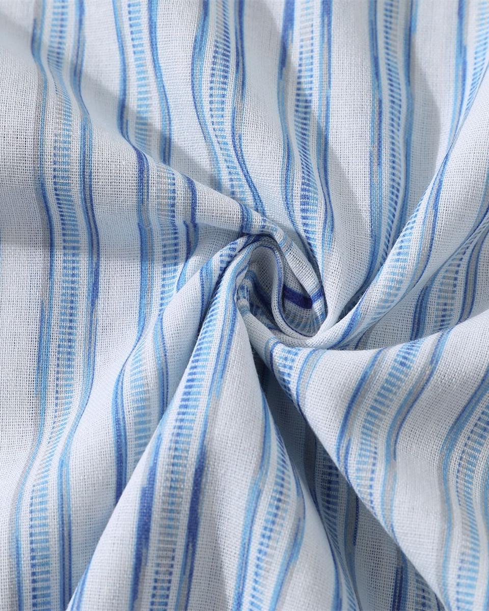 Striped short-sleeved shirt