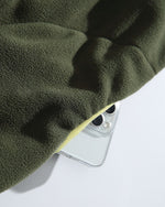 Casual stand-up collar fleece-lined sweatshirt