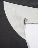 Contrast color lapel short sleeves