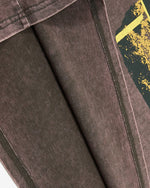 Color-blocked raglan short-sleeved shirt