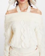 挂脖一字領針織衫(女款)