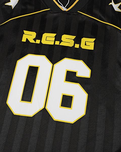 v領運動條紋短袖