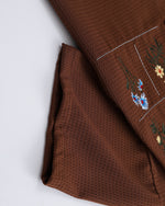 Floral embroidered short-sleeved shirt