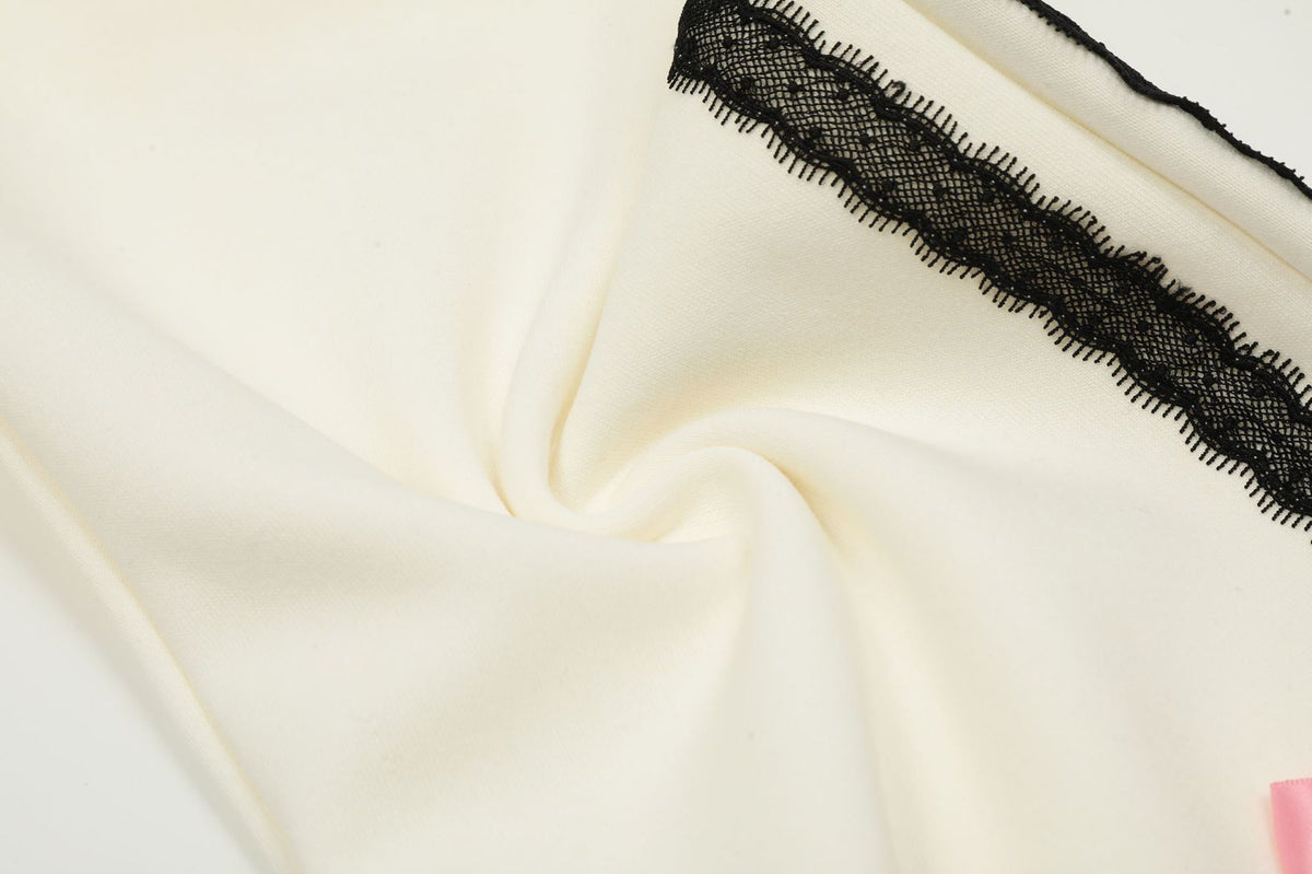 Cute embroidered casual trousers