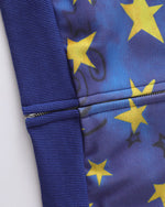 Star-patterned hooded casual jacket