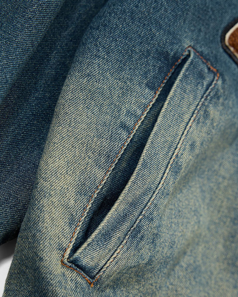 빈티지 워싱 데님 재킷