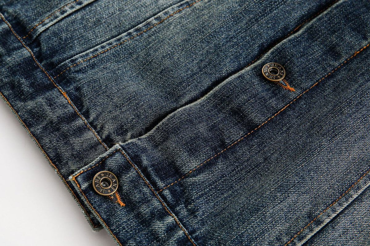 vintage denim hooded jacket