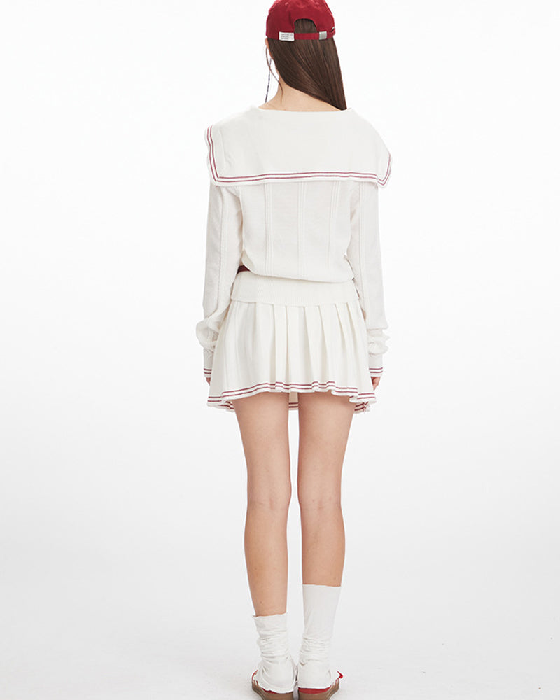 學院風百搭針織套裝(女款)