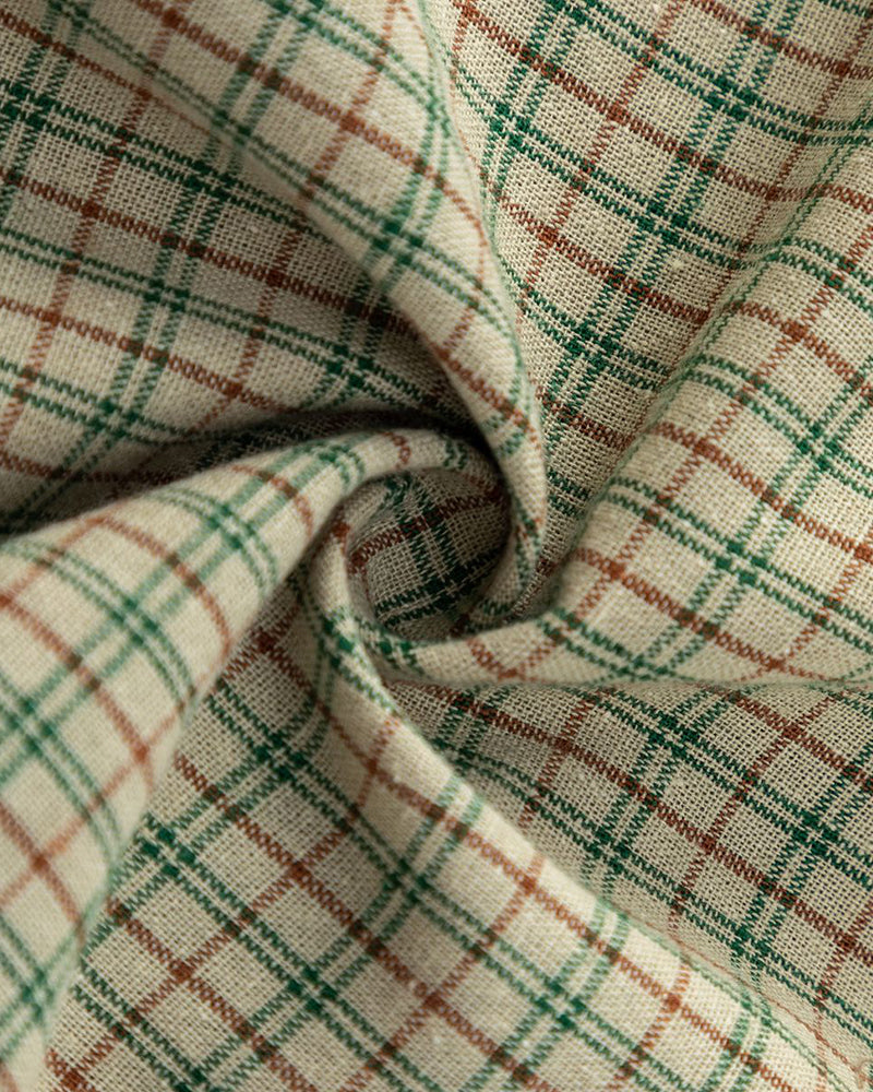 簡約格紋短袖襯衫