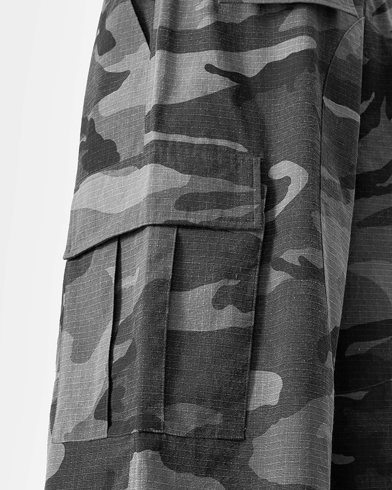 迷彩工裝七分褲