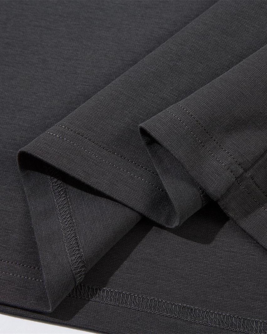 Contrast color lapel short sleeves