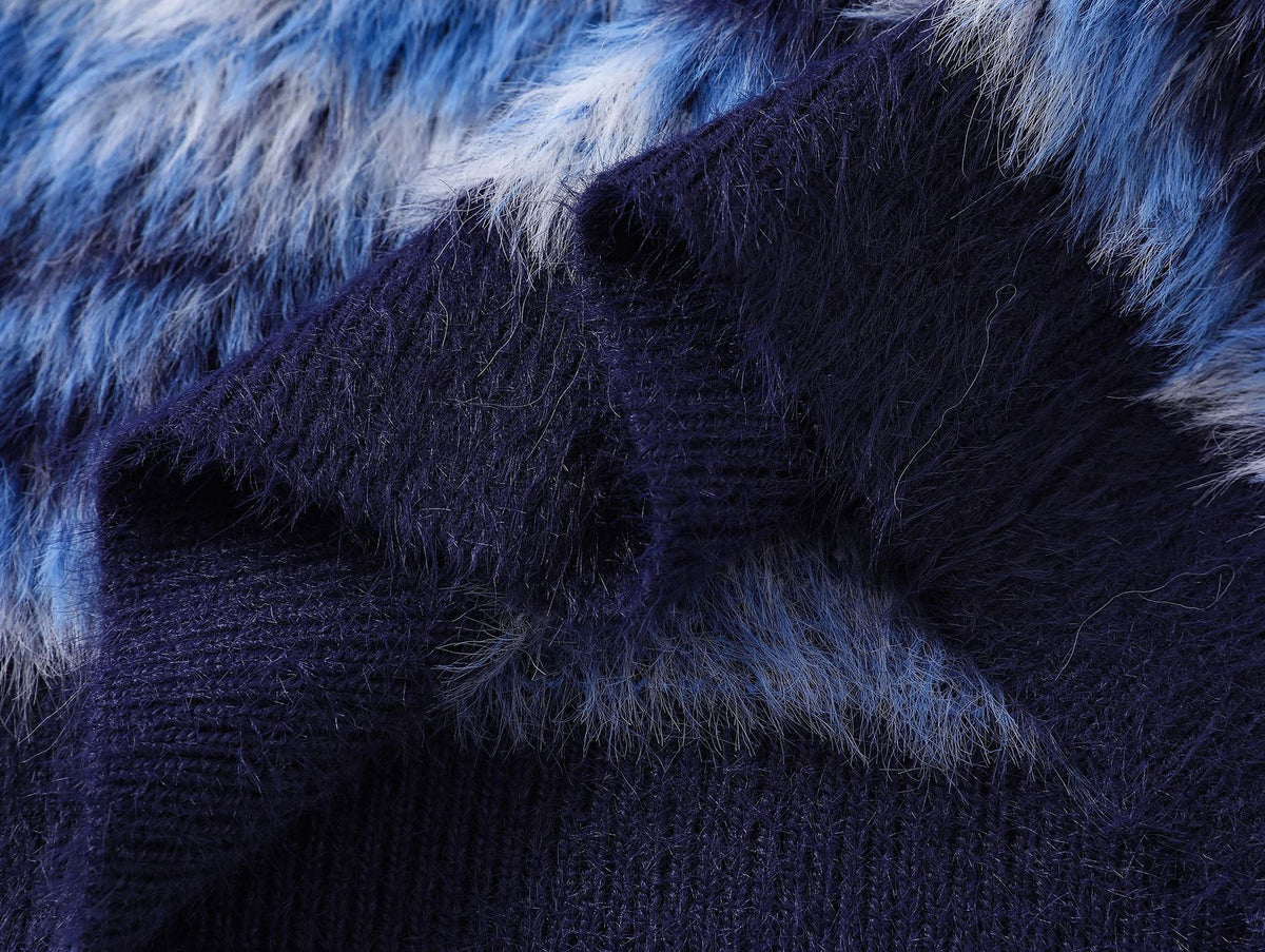 復古簡約圓領毛衣