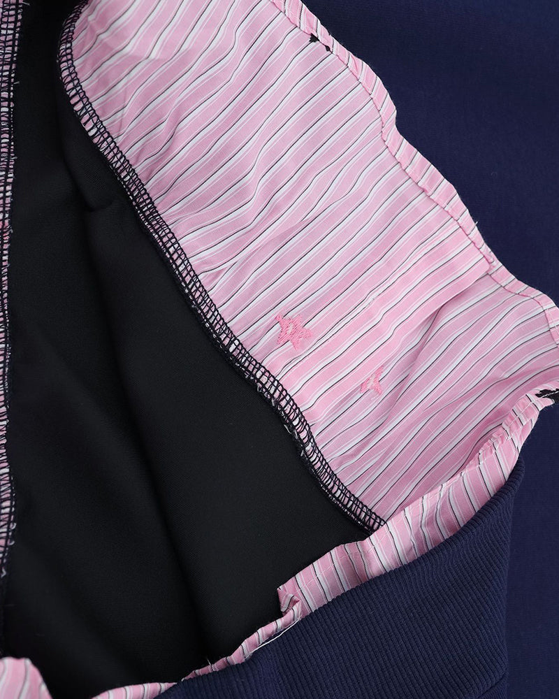 Fake two piece lapel sweatshirt