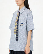 復古卡通短袖襯衫