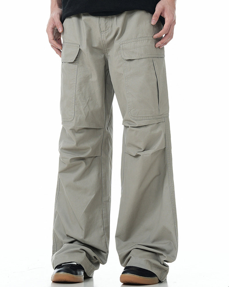 Multi-pocket casual trousers