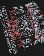 Retro distressed printed long-sleeved shirt