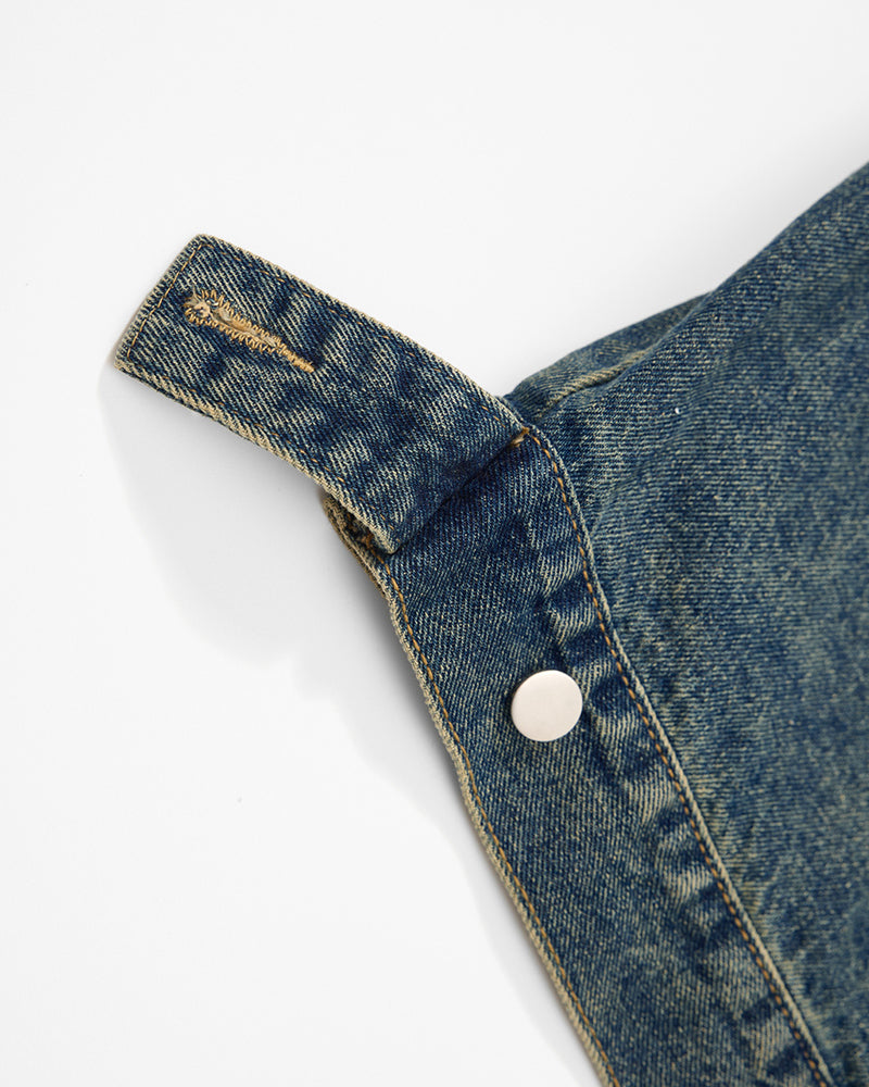 Washed Embroidered Casual Jacket