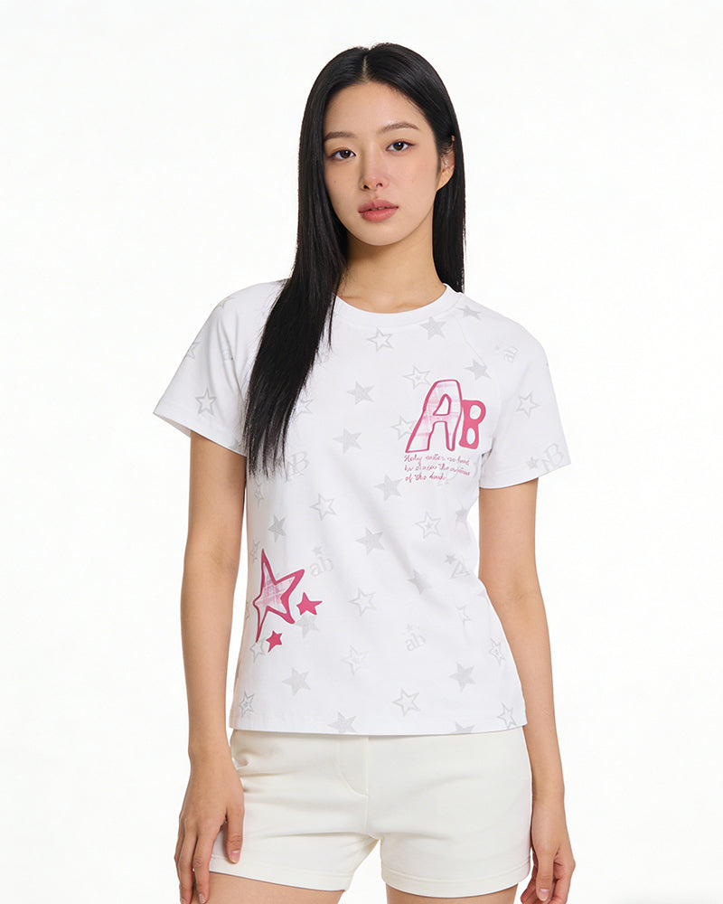 Star print short sleeve