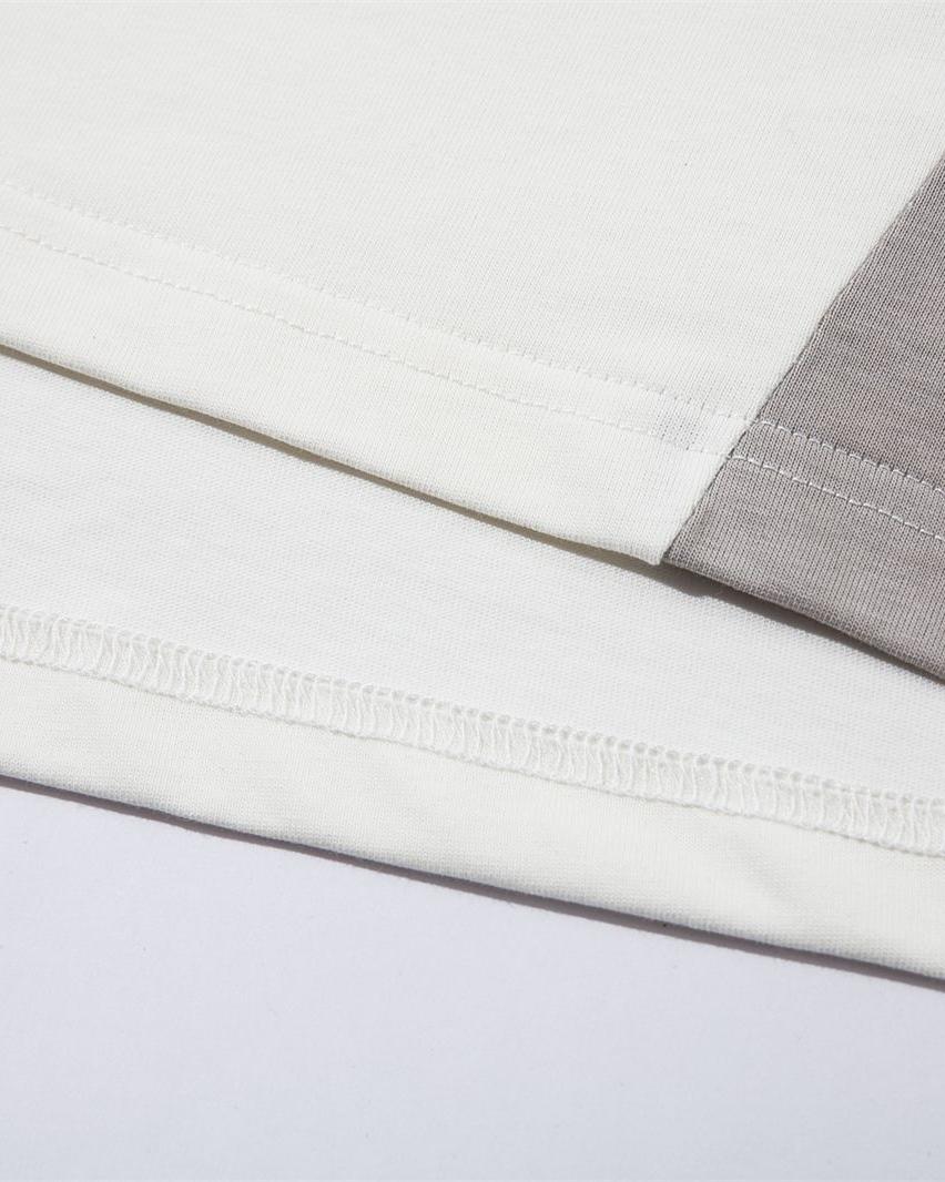 장식 프린트 반팔 셔츠