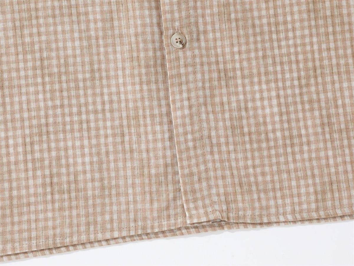 Vintage Plaid Short Sleeve Shirt