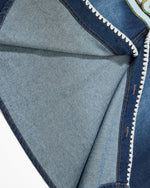 Retro denim short-sleeved shirt