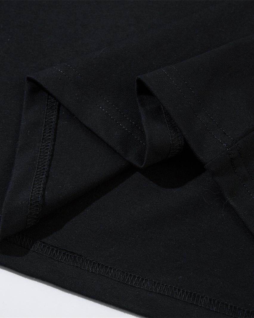 Contrast color letter short sleeves