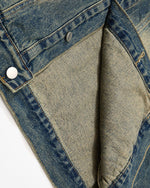 Washed Embroidered Casual Jacket