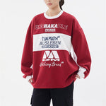 Racing element patchwork sweatshirt