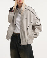 Stand collar couple jacket