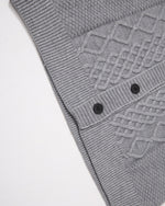 Retro diamond pattern sweater coat