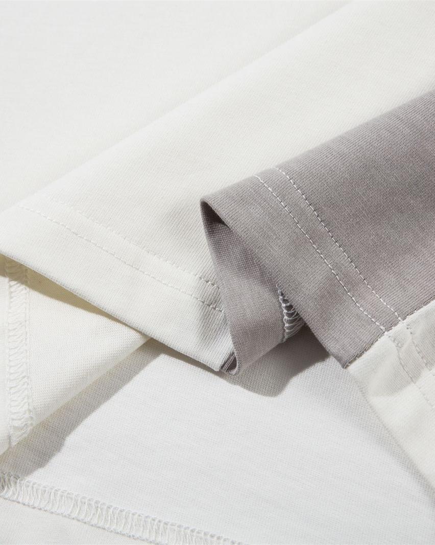 장식 프린트 반팔 셔츠