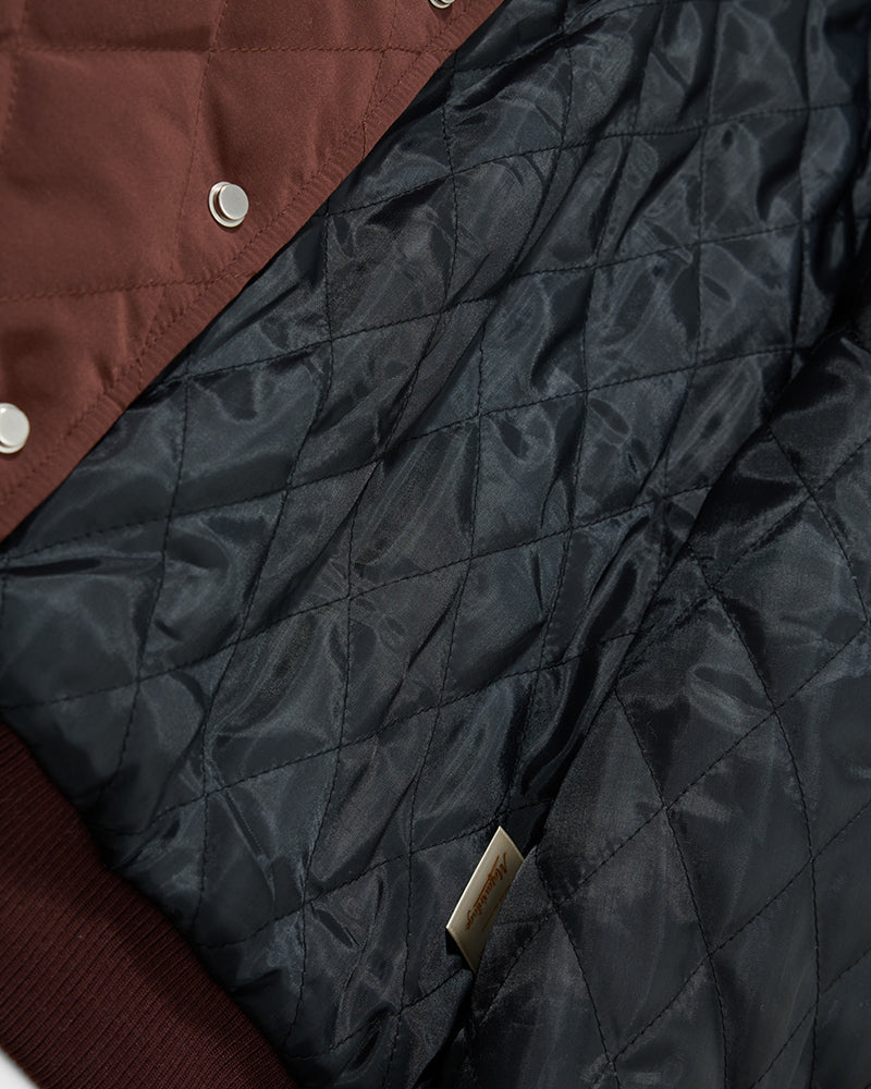 레트로 레터 자수 코튼 패딩 재킷