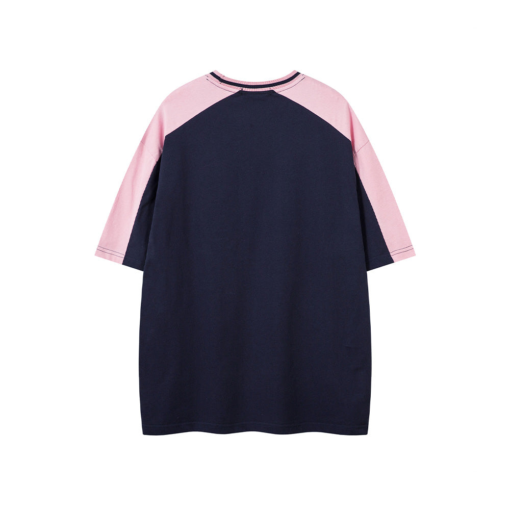 장식 프린트 반팔 셔츠