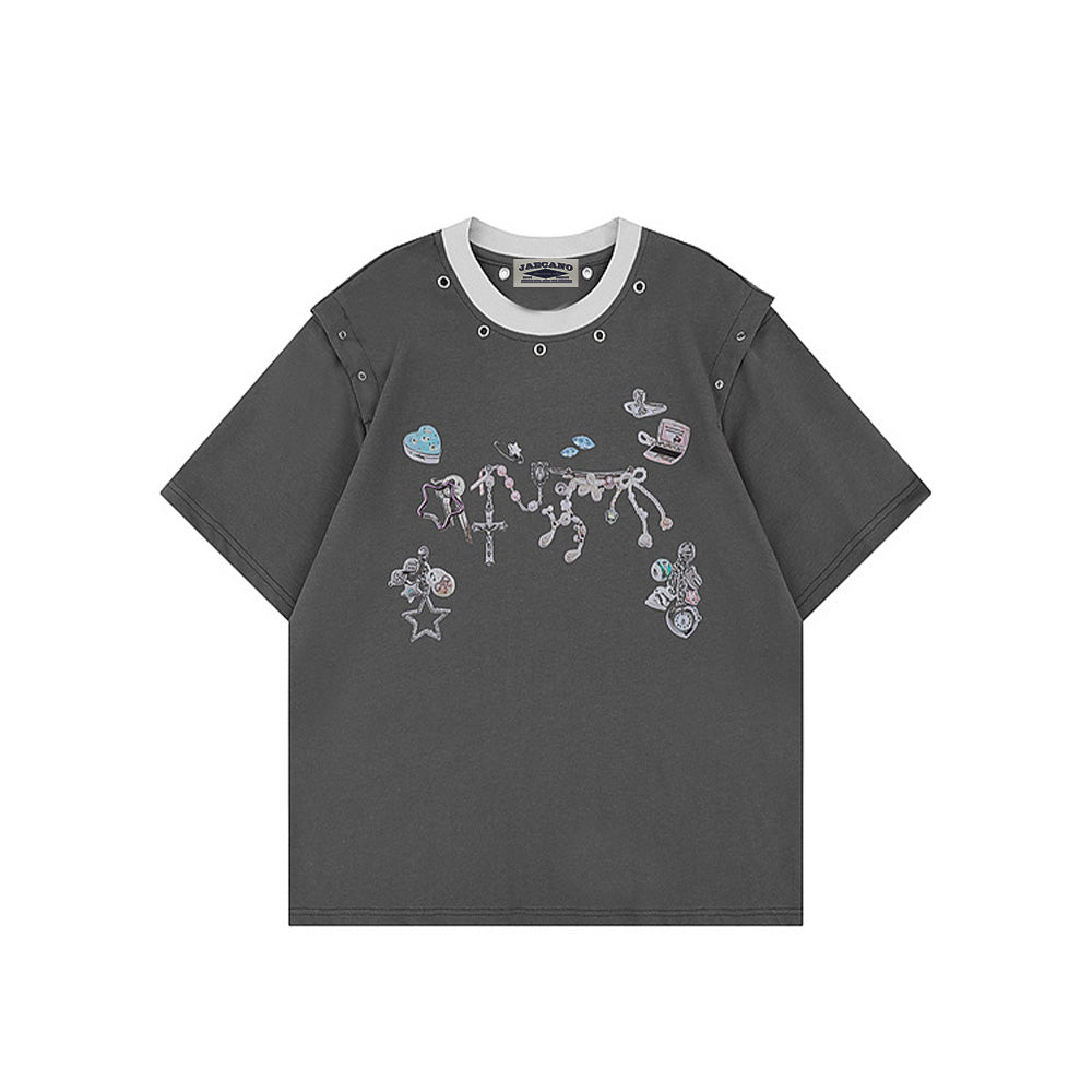 크리에이티브 프린트 반팔