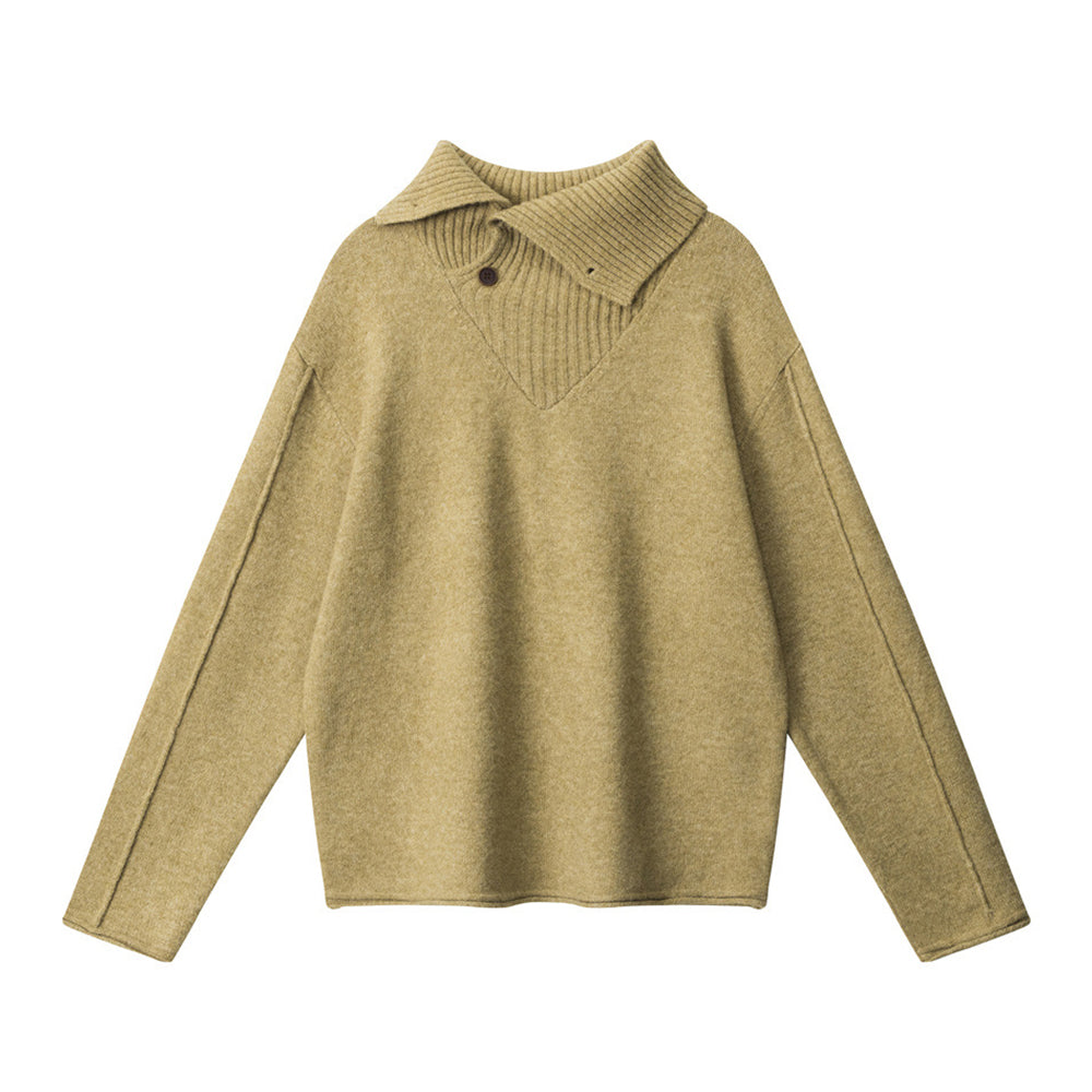 넉넉한 핏의 칼라가 있는 베이스 레이어