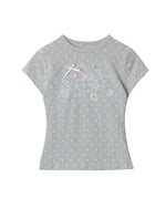 Sweet polka dot short-sleeved shirt