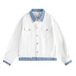 Retro plaid patchwork jacket