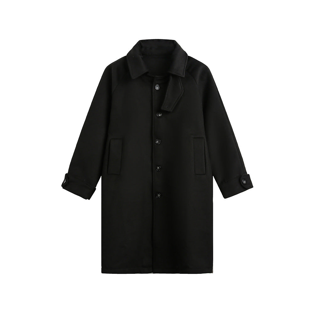 休閑寬鬆風衣外套
