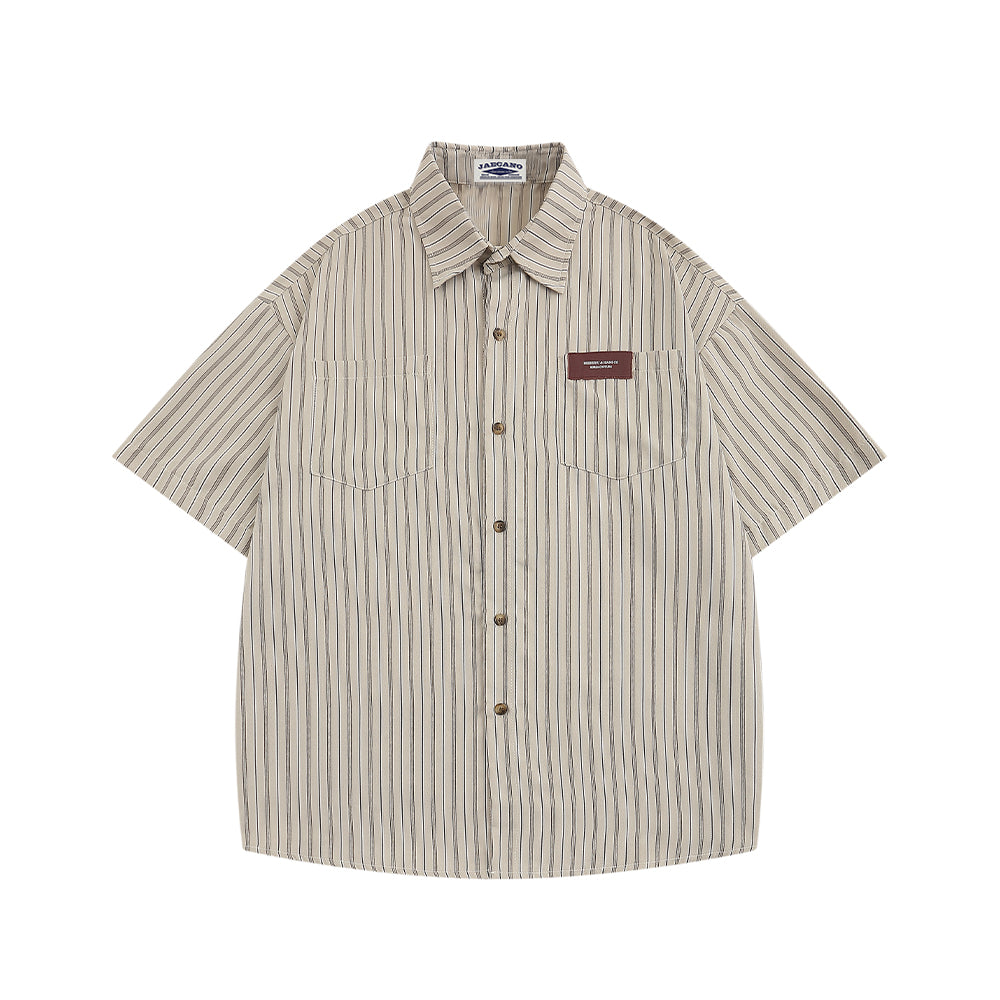 American simple striped shirt