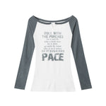 一字領復古印花長袖(女款)