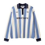復古撞色條紋毛衣
