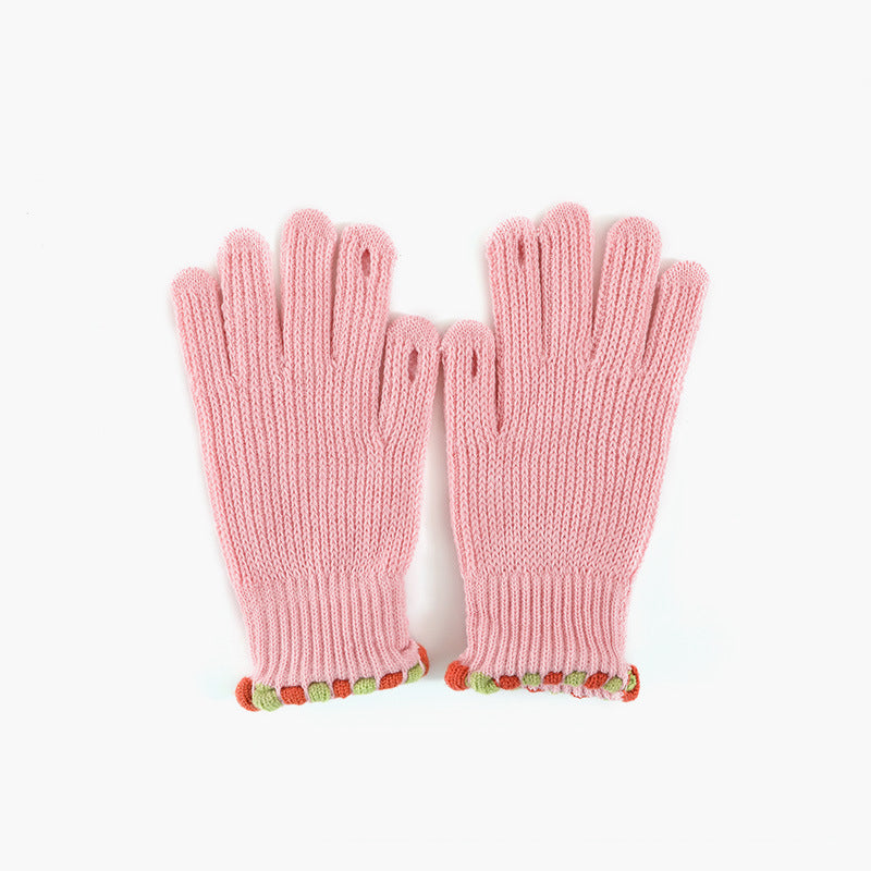 可愛加絨保暖手套