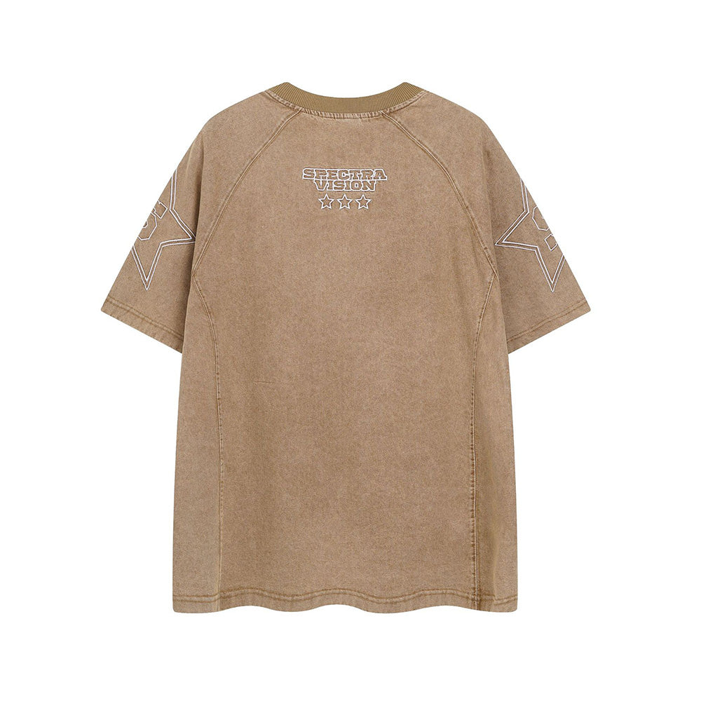 빈티지 워시드 자수 반팔